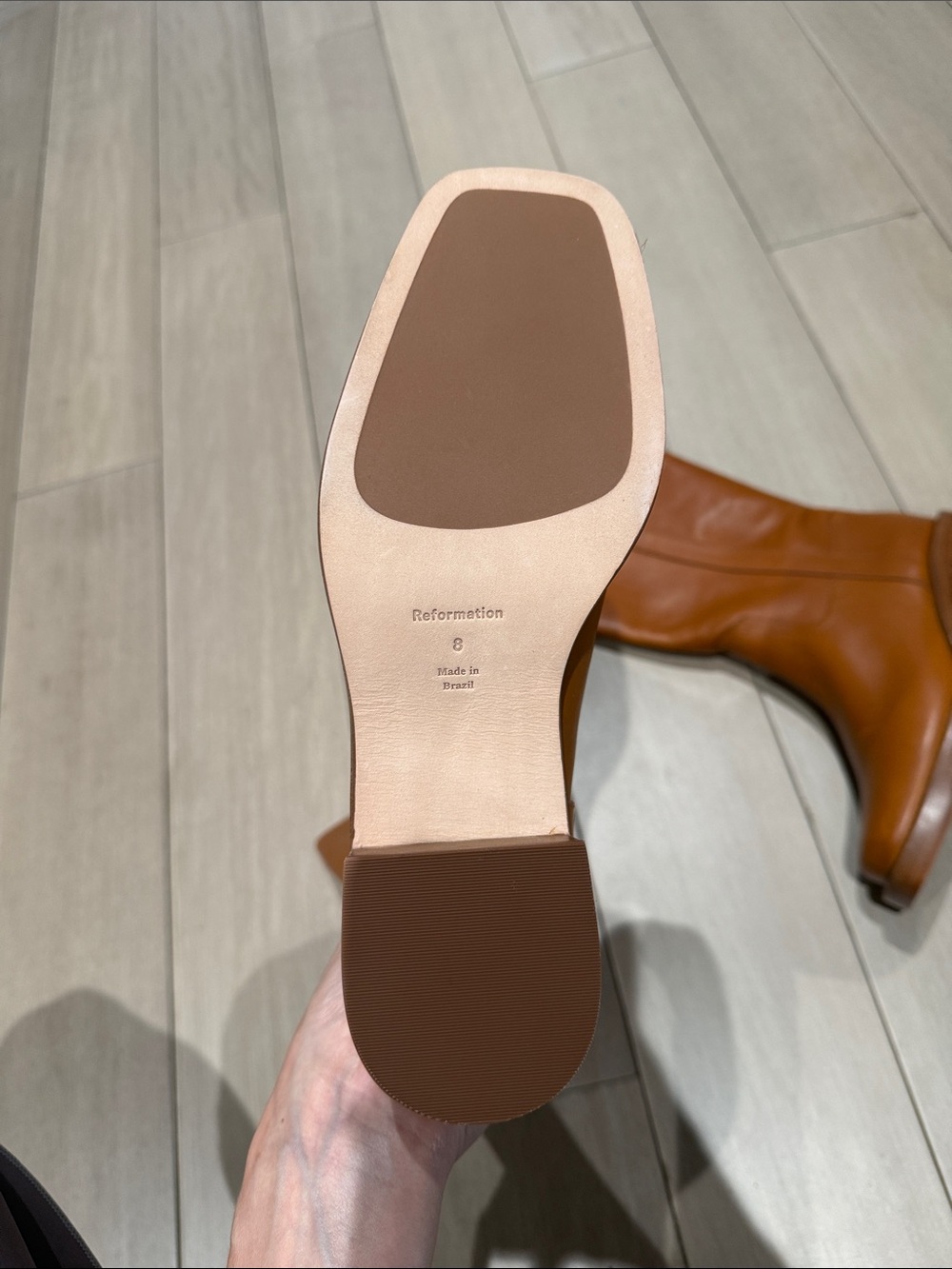 Reformation Cognac Leather Knee-High Boots - Picture 4 of 5